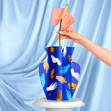 OCTAEVO Hamsa Paper Vase - Blue