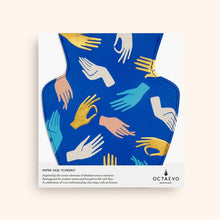 OCTAEVO Hamsa Paper Vase - Blue