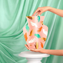 OCTAEVO Hamsa Paper Vase - Pink