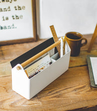 Pen + Desk Organizer - Large - Steel + Wood