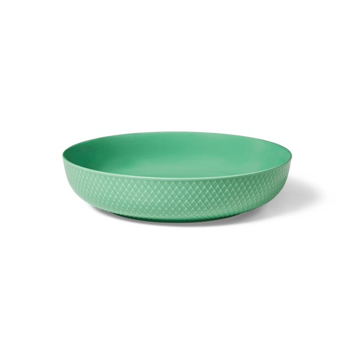 Lyngby Porcelæn Rhombe Color Serving Bowl, Green, Ø: 11.3