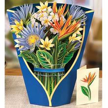3-D Pop-Up Greeting Card Tropical Bloom