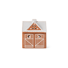 Kähler Gingerbread Candle Lighthouse Christmas Stable, H: 4.5"