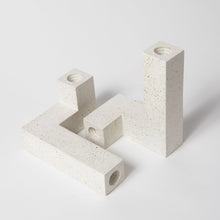 Candlestick Holder Set | White Terrazzo