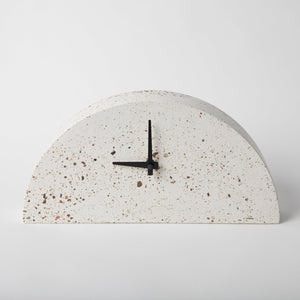 Mantle Clock | White Terrazzo