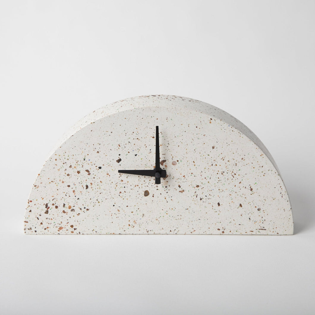 Mantle Clock | White Terrazzo