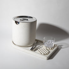 Ice Bucket Tray | White Terrazzo