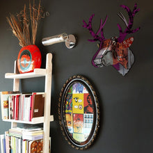 Wall Sculpture Trophy Deer Head Purple Brunch