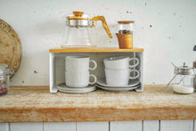 Stackable Countertop Shelf - Two Sizes - Steel + Wood