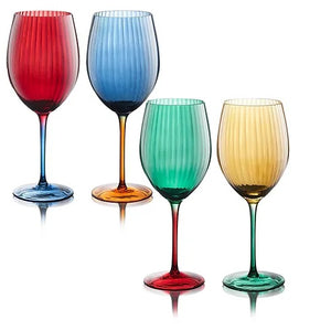 Assorted Festive Wine Glass Set/4
