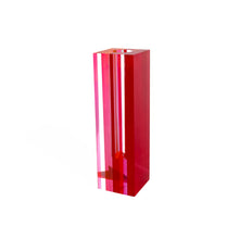 Canetti Acrylic Flower Vase in Orange/Red