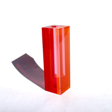 Canetti Acrylic Flower Vase in Orange/Red
