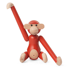 Kay Bojesen Vintage Monkey, Mini, Red, H: 3.7"