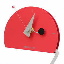 Peacock Desk Clock in Red