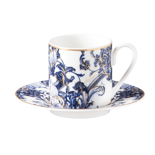 Cavalli Set of 2 Coffee Cups & Saucers Azulejos