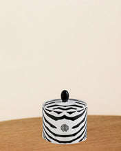 Sugar Pot ZEBRAGE   diam. 2.5", H 3.3"