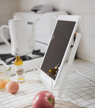 Tablet and Cookbook Stand - Steel + Wood