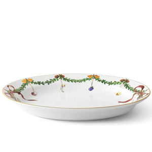 Royal Copenhagen Star Fluted Christmas Oval Platter