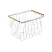 Wire Basket - Two Sizes - Steel + Wood