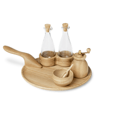 Kay Bojesen Menageri Serving Dish, Oak, Ø: 9.6"