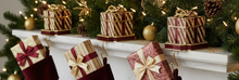 Red Gift Box Stocking Holder