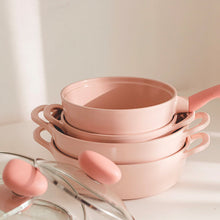 Retro Sherbet 1.9qt(1.8L) Ceramic Saucepan, Glass Lid