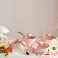 Retro Sherbet 1.9qt(1.8L) Ceramic Saucepan, Glass Lid