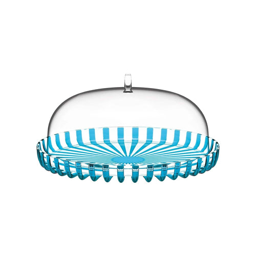 Guzzini Dolcevita Cake Plate with Dome Turquoise