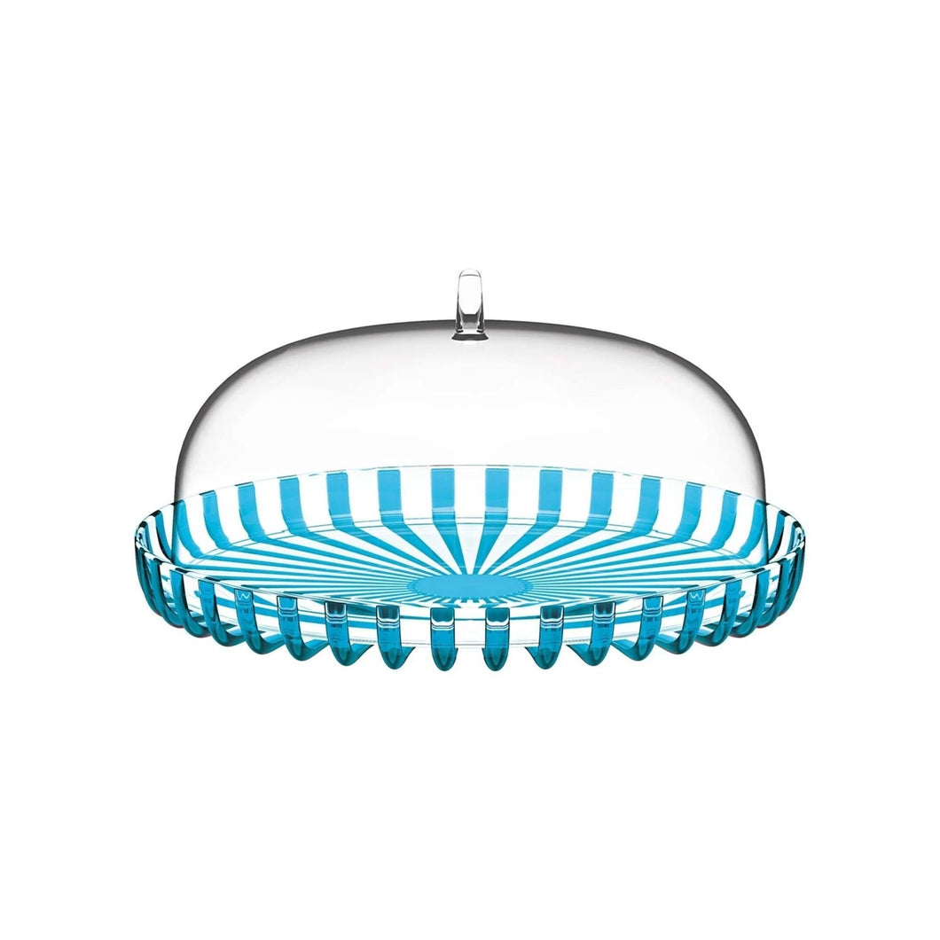 Guzzini Dolcevita Cake Plate with Dome Turquoise
