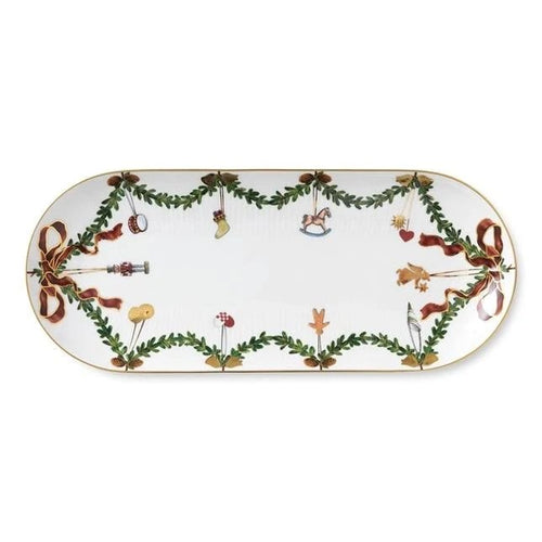 Royal Copenhagen Star Fluted Christmas Oblong Platter