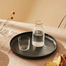 Alessi Round Tray Texture Decoration by Jasper Morrison, Black