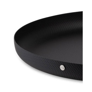 Alessi Round Tray Texture Decoration by Jasper Morrison, Black