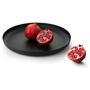 Alessi Round Tray Texture Decoration by Jasper Morrison, Black