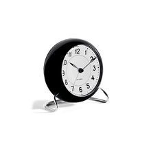 Arne Jacobsen Station Table Clock, White/Black