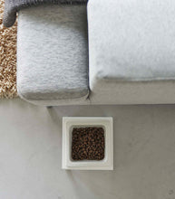 Single Pet Food Bowl - Tall - Steel + Ceramic