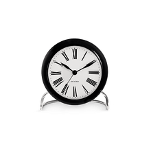 Arne Jacobsen Roman Table Clock, White/Black, Ø: 4.3"