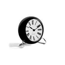 Arne Jacobsen Roman Table Clock, White/Black, Ø: 4.3"