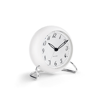 Arne Jacobsen LK Table Clock, White, Ø: 4.3"