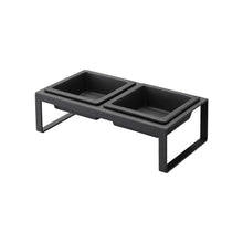 Pet Food Bowl - Tall - Steel + Ceramic