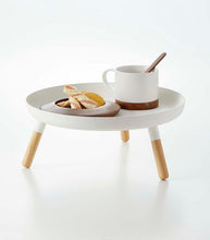 Countertop Pedestal Tray (5" H)  - Steel + Wood