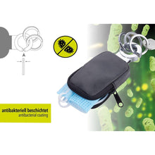 Troika Clean Click Valet Keychain with Coin Pouch and Anti-Bacterial Coating Dark Grey