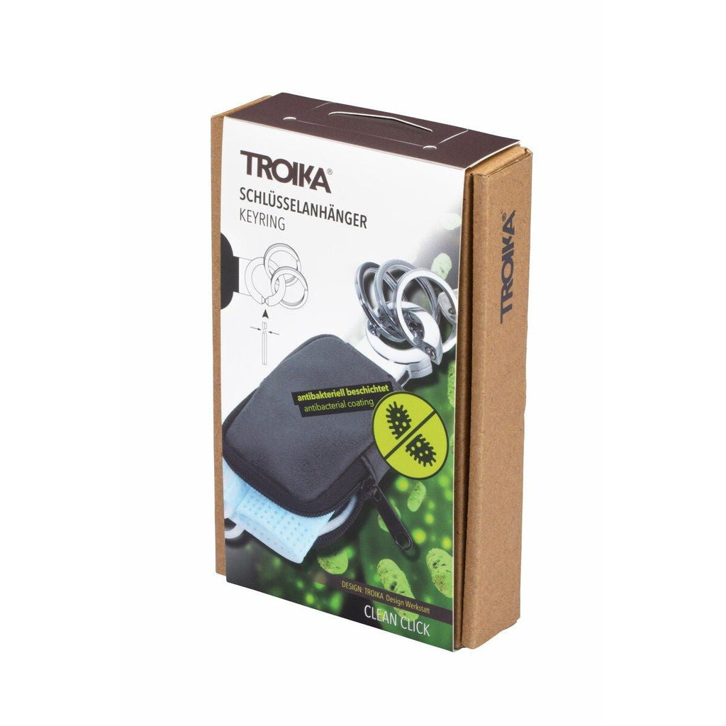 Troika Clean Click Valet Keychain with Coin Pouch and Anti-Bacterial C ...
