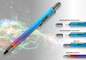 Troika Construction Pen, PIP20, Multi-tool Ballpoint Pen Special Edition Spectrum