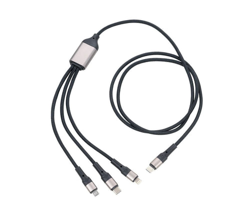 Troika DREIZACK PRO 3 in 1 USB Charging Cable USB, USB C and Lightening Cable