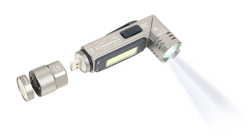 Troika ECO KNICKLICHT PRO, Rechargeable Splash proof LED Light Silver Finish
