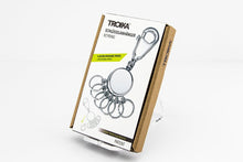 Troika Patent Exchangeable Rings Quick Release Keyring in Shiny Chrome