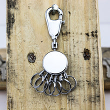 Troika Patent Exchangeable Rings Quick Release Keyring in Shiny Chrome