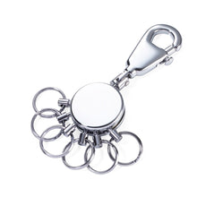 Troika Patent Exchangeable Rings Quick Release Keyring in Shiny Chrome