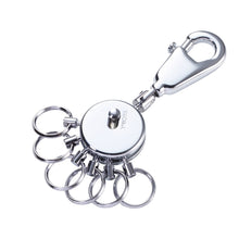 Troika Patent Exchangeable Rings Quick Release Keyring in Shiny Chrome