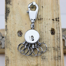 Troika Patent Exchangeable Rings Quick Release Keyring in Shiny Chrome